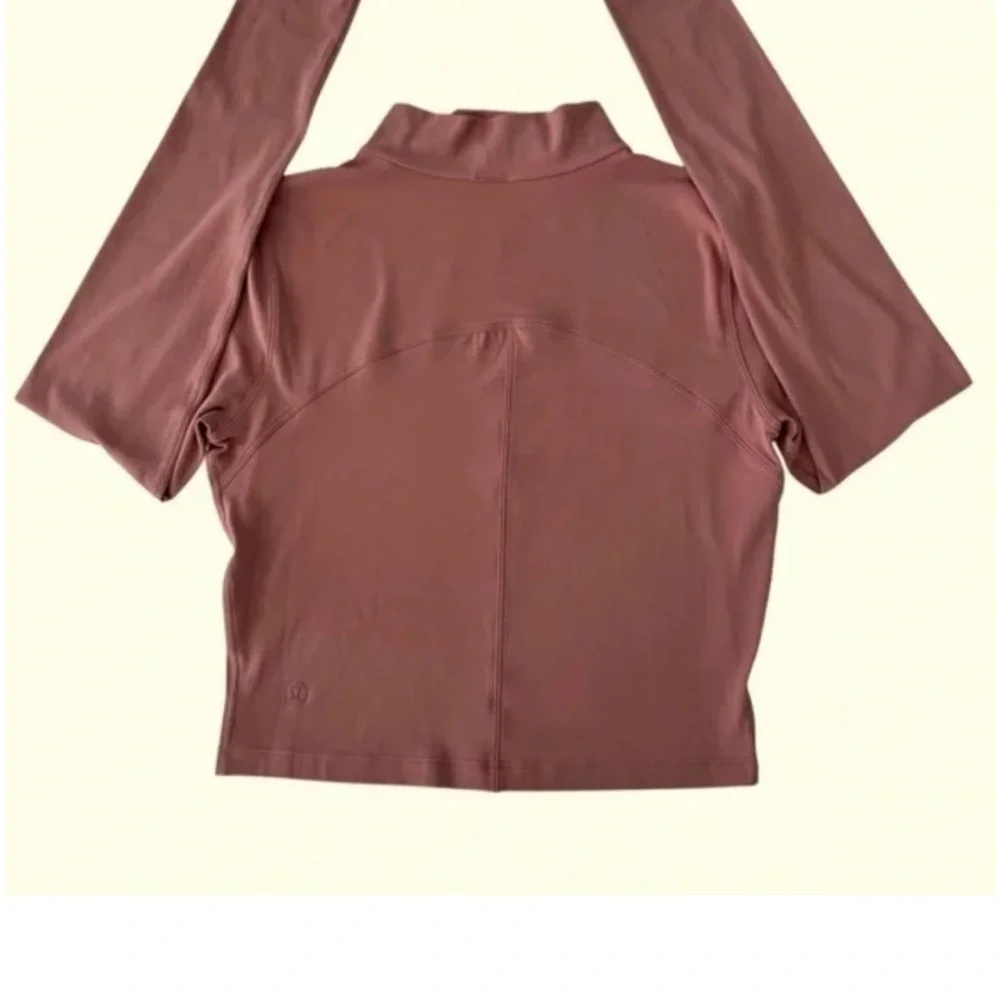 Lululemon All Aligned Mock Neck Long Sleeve Shirt Brier Rose - 6